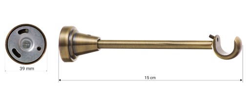 PODPORKA pre jednu záclonovú tyč, 19 mm, KOV