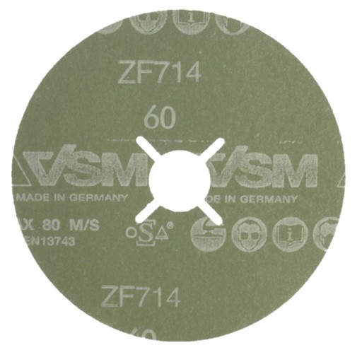 FIBER DISK FIBRA 125mm ZIRCONIUM VSM ZF714 P36