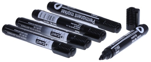 MARKER permanentný okrúhly vodeodolný BLACK x5