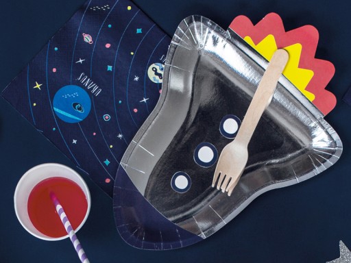 PAPIEROVÉ TANIERE Rocket 6 ks Vesmírna narodeninová