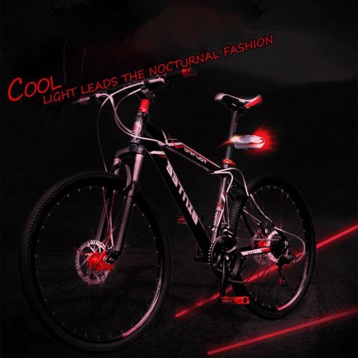 LASER LED zadné svetlo na bicykel UFO zadný bicykel