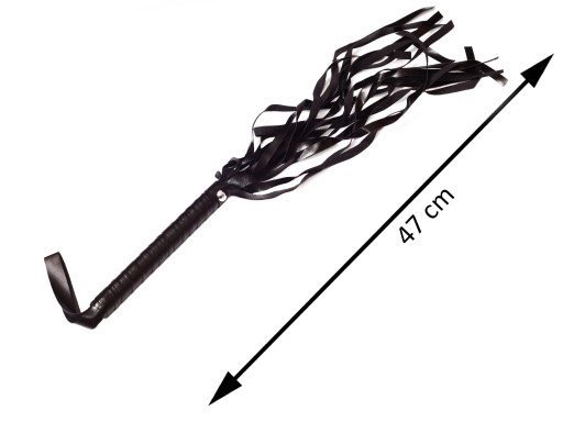 Kožený bič Čierny bič BDSM bič 50 cm Zábavný