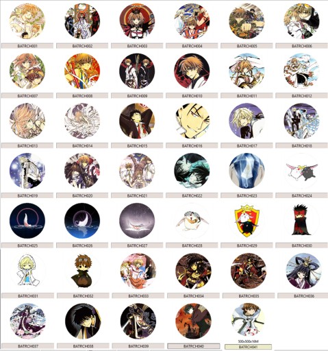 Špendlíky Tsubasa Reservoir Chronicle MNOHÉ DIZAJNY