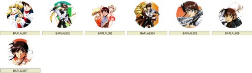 Manga Anime Plastové špendlíky MNOHÉ DIZAJNY