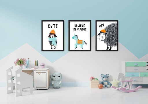 Obrazový plagát formátu A4, grafika pre deti