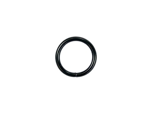 Koženkový prsteň na opasok 25 / 3 mm čierny, 1 kus