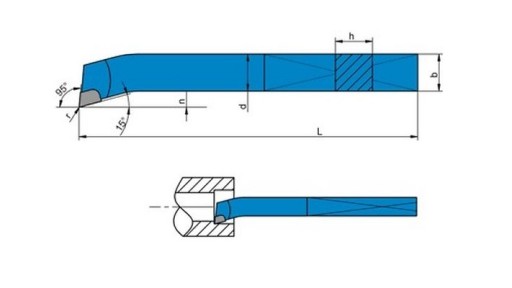 Sústružnícky nôž rovná vyvrtávacia tyč ISO9 NNWb 8x8mm