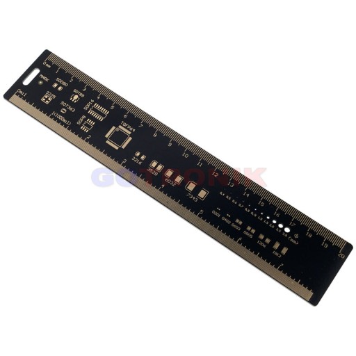 Pravítko 20 cm PCB čierne
