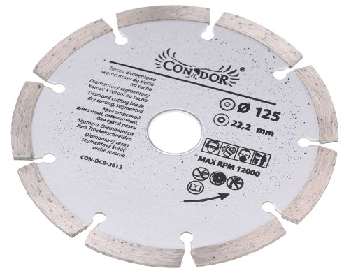 Segmentový betónový diamantový kotúč 125 mm