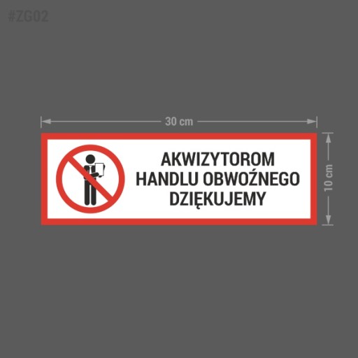 Nálepka so zákazom akvizície – 10x30