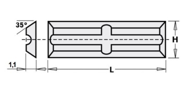 CMT 230554 HM doska 30,0x5,5x1,1mm HC05 <35