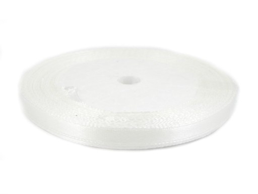 WT001 SATÉNOVÁ STUHA biela 6mm 23m