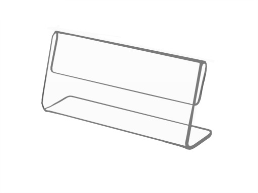 STOJAN typ L pre CENY POPIS CENNÍK 75x30 mm PLEXI