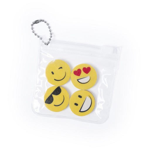 Školská guma, gumy, gumy, 4 kusy SMILE