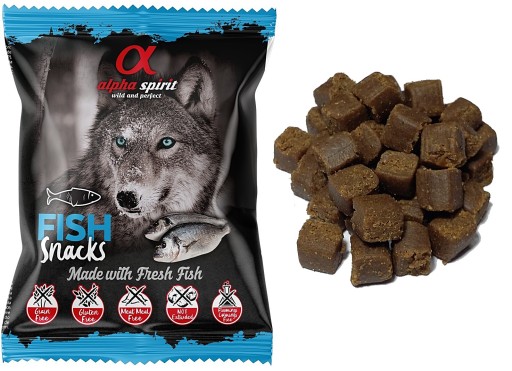 ALPHA SPIRIT kocky s RYBAMI 50g Pochúťka pre psov