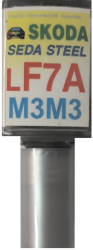 SKODA LF7A M3M3 SEDA OCELOVÝ LAK ŠKRABANÝ DOTYK