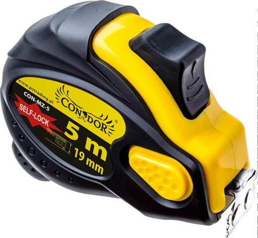 CONDOR pogumovaný zvinovací meter, magnet, 5m