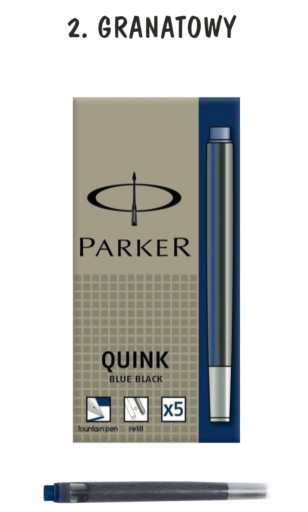 Dlhé náplne pre plniace perá Parker! GDYNIA