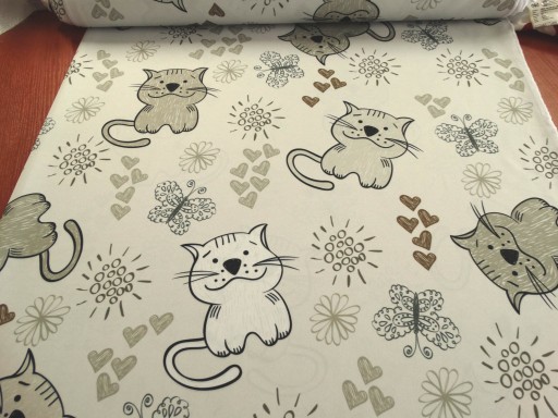 MG TK záves CAT GREY BEIGE 8134 AKCIA