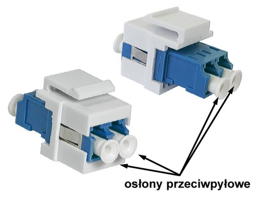 Optický konektor FIBER-OPTIC LC DUPLEX SingleMode, typ KEYSTONE