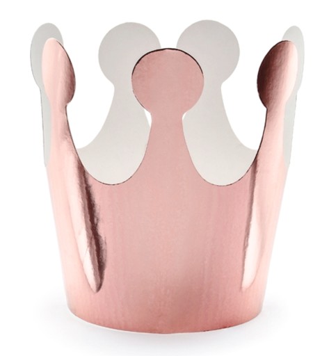 CROWN party rose gold NARODENINY rose gold 6 ks