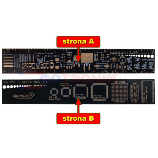 Pravítko 15 cm PCB čierne