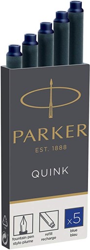 PARKER Atramentové náplne do pier, MODRÁ