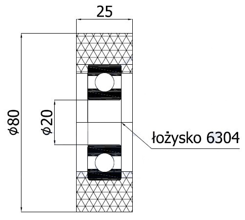 VALCE VALCE fi 80mm TLAKOVÉ VALCE šírka 25mm