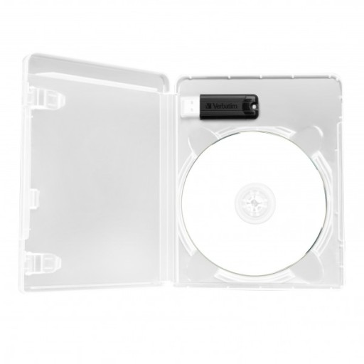 Box pre USB flash disk 1 Blu-Ray 14mm Clear