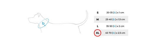 amiplay Basic XL nastaviteľný golier modrý