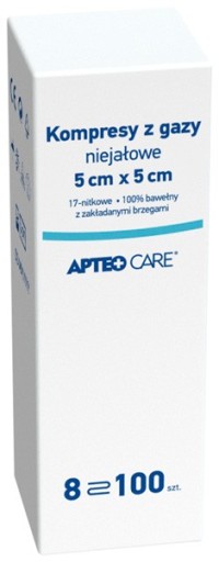 SOFT gázové tampóny Obklady 5x5cm z gázy 100 ks