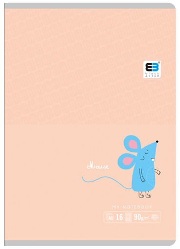 NOTEBOOK A5 16k mriežka B&B KIDS PASTEL INTERPRINT