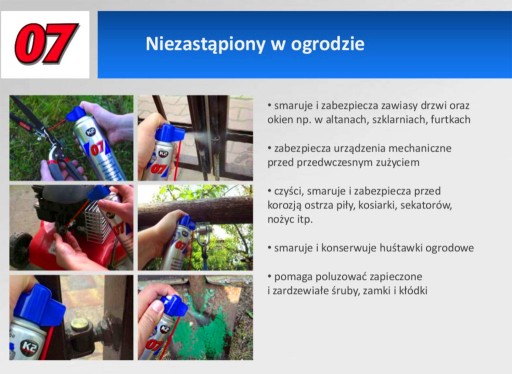 K2 07 Odstraňovač hrdze penetrátor VIACÚČELOVÝ 250 ML