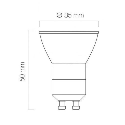 LED ŽIAROVKA MR11 230V 3W = 30W GU10 35mm NEUTR.