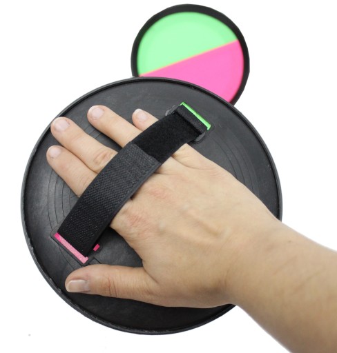 CHYŤOVAŤ LOPIČKU VELCRO HRA HÁDZAŤ CHAŤ PADLE + LOPTIČKA