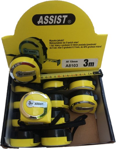 ASSIST Rolovacie pravítko, široké, 3m PREMIUM