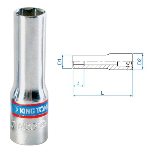 TENKOSTENNÝ SVIEČKOVÝ KĽÚČ 12mm KING TONY