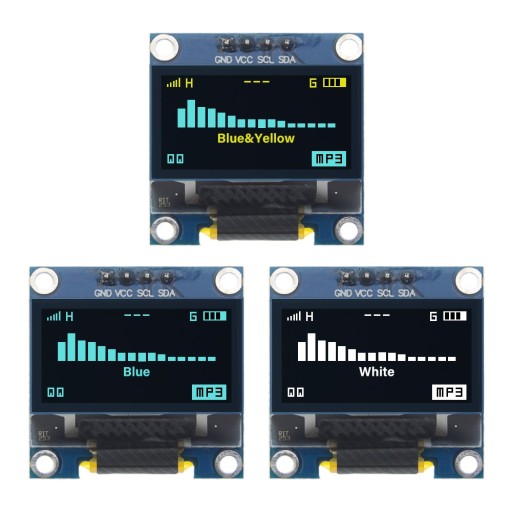 0,96-palcový 128x64 I2C 3-5V SSD1306 OLED displej