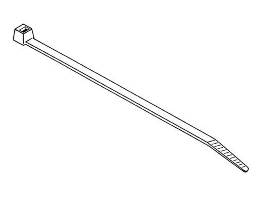 Sťahovací pásik 200/3,6mm biely 100 ks