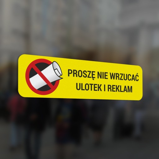 Prosím nevkladajte letáky a inzeráty - nálepka 3x11
