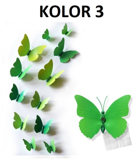 MOTÝLE 3D MOTÝLE NA DEKORÁCIU STENY 12KS 7xKOL