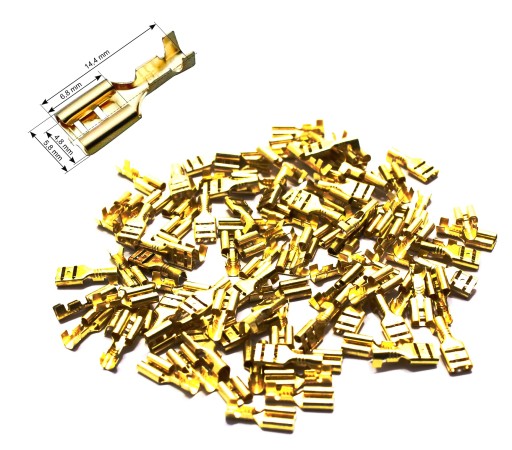 VNÚTORNÝ KONEKTOR POSUVNÉ KONEKTORY 4,8 mm 100 kusov