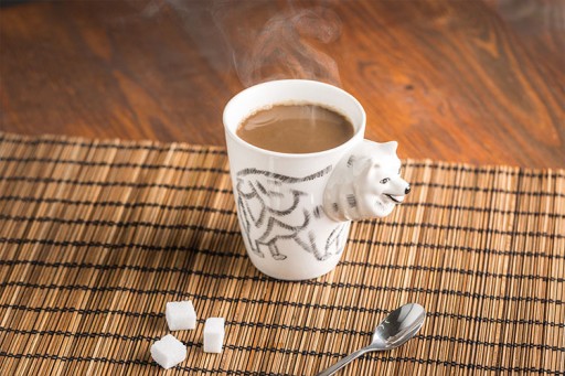 3D PSA hrnček veľký - RUČNE MAĽOVANÝ - PORCELÁN