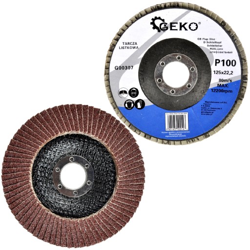 KLAPKOVÝ BRÚSNY KOTÚČ 125MM P80