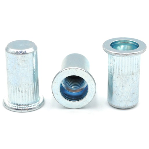 Slepá nitovacia matica M4, plochý golier, tesná, 10 ks