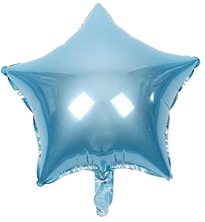 Modrá hviezda z neba Hviezdny fóliový balón S18