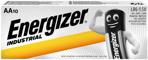 10x výkonná batéria ENERGIZER Industrial LR6 AA R6 EN91 1,5V