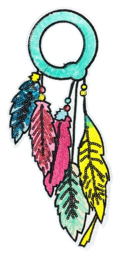 Nášivka flitra DREAMCATCHER, nášivka TERMO, 27cm