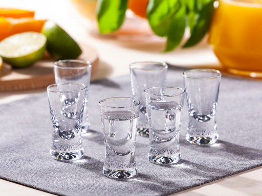 Sada malých pohárov na vodku, Krosno Shot, 25 ml, 6 kusov