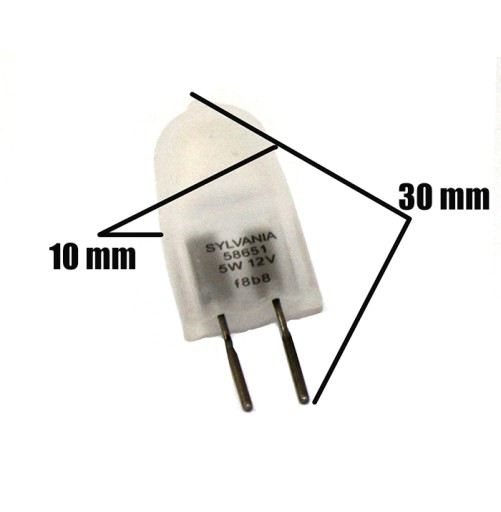 SYLVANIA HALOGEN ZIAROVKA 58651 5T3Q/F 5W G4 12V